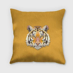 Подушка квадратная Геометрический тигр, цвет: 3D-принт