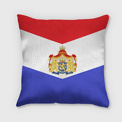 Подушка квадратная Флаг и герб Голландии