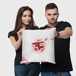 Подушка квадратная FaZe Clan: White collection, цвет: 3D-принт — фото 2