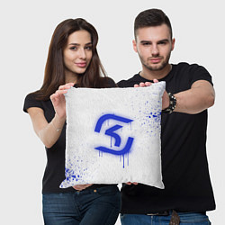 Подушка квадратная SK Gaming: White collection, цвет: 3D-принт — фото 2