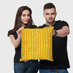 Подушка квадратная Сладкая вареная кукуруза, цвет: 3D-принт — фото 2