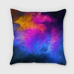 Подушка квадратная Узор цвета, цвет: 3D-принт