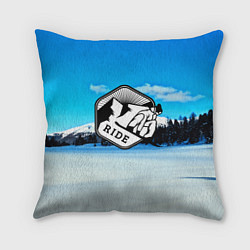 Подушка квадратная Лыжный спорт, цвет: 3D-принт