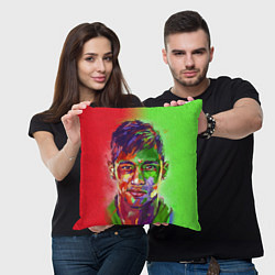 Подушка квадратная Neymar Art, цвет: 3D-принт — фото 2