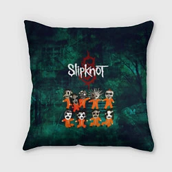 Подушка квадратная Группа Slipknot, цвет: 3D-принт
