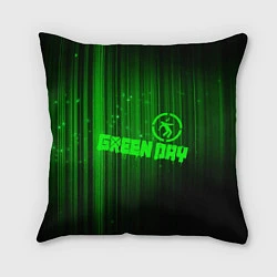 Подушка квадратная Green Day лучи, цвет: 3D-принт