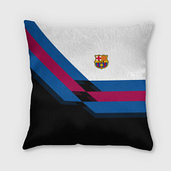 Подушка квадратная Barcelona FC: Black style, цвет: 3D-принт
