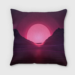 Подушка квадратная Cyber Sun, цвет: 3D-принт