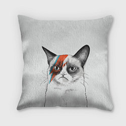 Подушка квадратная David Bowie: Grumpy cat