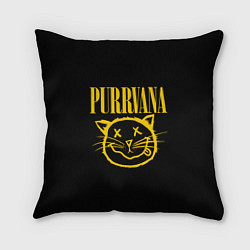 Подушка квадратная Purrvana, цвет: 3D-принт