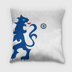 Подушка квадратная FC Chelsea: White Lion, цвет: 3D-принт