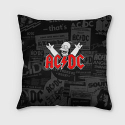 Подушка квадратная AC DC - Homer Simpson, цвет: 3D-принт