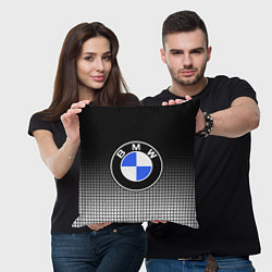 Подушка квадратная BMW 2018 Black and White IV, цвет: 3D-принт — фото 2