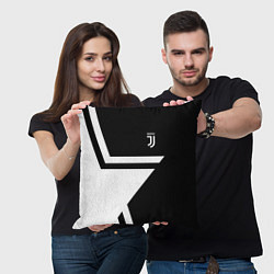 Подушка квадратная FC Juventus: Star, цвет: 3D-принт — фото 2