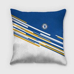 Подушка квадратная FC Chelsea: Colour Line, цвет: 3D-принт