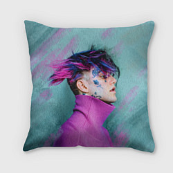 Подушка квадратная Lil Peep: Neon Style, цвет: 3D-принт