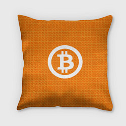 Подушка квадратная Bitcoin, цвет: 3D-принт