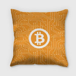 Подушка квадратная Bitcoin: Orange Network