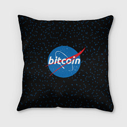 Подушка квадратная Bitcoin NASA