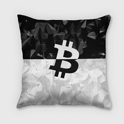 Подушка квадратная Bitcoin: Poly Style