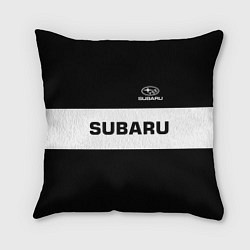 Подушка квадратная Subaru: Black Sport, цвет: 3D-принт