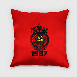 Подушка квадратная Сделано в СССР 1987, цвет: 3D-принт