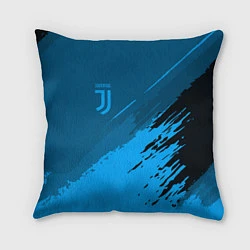 Подушка квадратная FC Juventus: Blue Original, цвет: 3D-принт