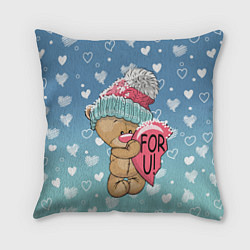 Подушка квадратная Bear for U, цвет: 3D-принт