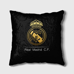 Подушка квадратная FC Real Madrid: Gold Edition цвета 3D-принт — фото 1