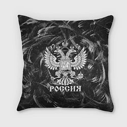 Подушка квадратная Россия: Серый мотив, цвет: 3D-принт