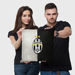 Подушка квадратная FC Juventus W&B, цвет: 3D-принт — фото 2