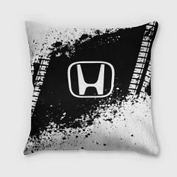 Подушка квадратная Honda: Black Spray, цвет: 3D-принт