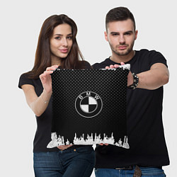 Подушка квадратная BMW Black Style, цвет: 3D-принт — фото 2