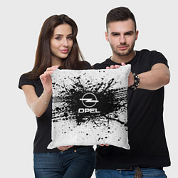 Подушка квадратная Opel: Black Spray, цвет: 3D-принт — фото 2