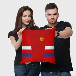 Подушка квадратная Russia: Sport Tricolor, цвет: 3D-принт — фото 2
