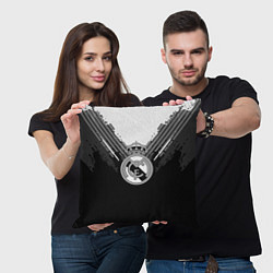 Подушка квадратная FC Real Madrid: Black Style, цвет: 3D-принт — фото 2