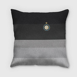 Подушка квадратная ФК Интер: Серый стиль, цвет: 3D-принт