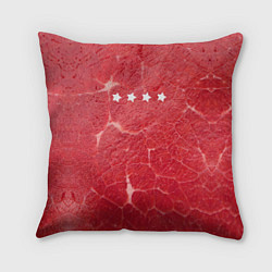 Подушка квадратная Мясо 100%, цвет: 3D-принт