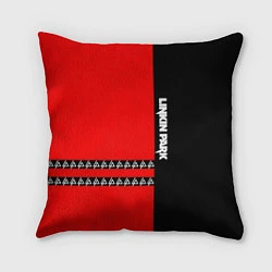 Подушка квадратная Linkin Park: Red & Black, цвет: 3D-принт