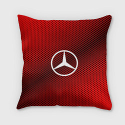 Подушка квадратная Mercedes: Red Carbon