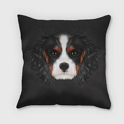 Подушка квадратная Cavalier King Charles, цвет: 3D-принт