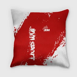 Подушка квадратная Eat Sleep JDM: Red Style
