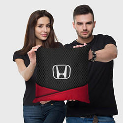 Подушка квадратная Honda: Grey Carbon, цвет: 3D-принт — фото 2