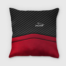 Подушка квадратная Jaguar: Red Carbon