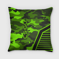 Подушка квадратная CS:GO Light Green Camo, цвет: 3D-принт