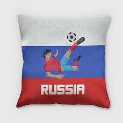 Подушка квадратная Russia Footballer, цвет: 3D-принт