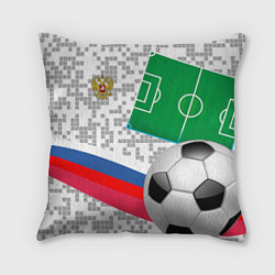 Подушка квадратная Русский футбол, цвет: 3D-принт