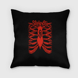 Подушка квадратная Slipknot Skeleton, цвет: 3D-принт