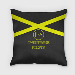Подушка квадратная Twenty One Pilots: Yellow Lines, цвет: 3D-принт