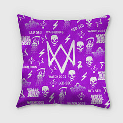 Подушка квадратная Watch Dogs 2: Violet Pattern